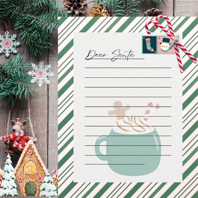 Letter to Santa with Sweet Treats Gingerbread Man (Creator Uploaded)