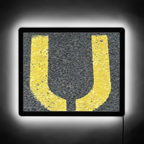 Letter U Alphabet Photography LED Sign