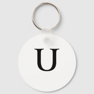Letter U Monogram Keychain