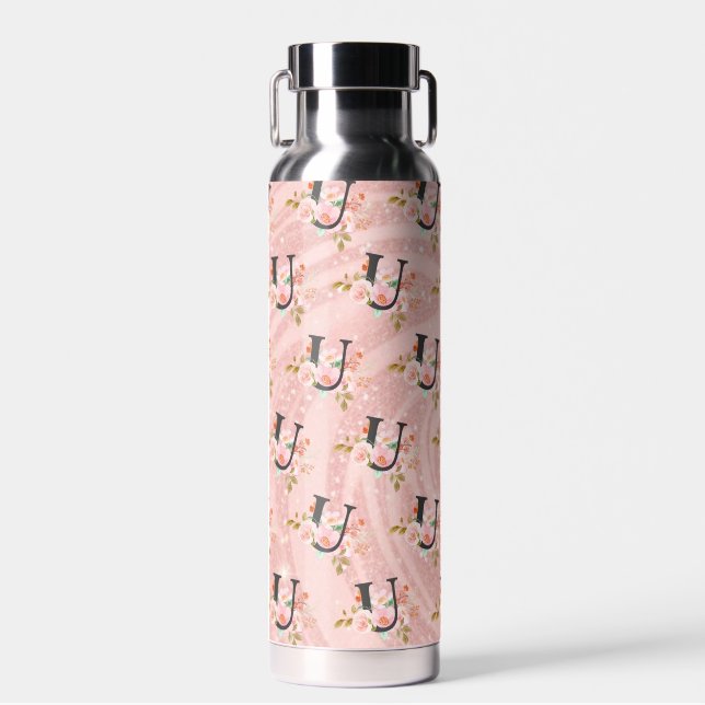 Letter U Water Bottle (Front)