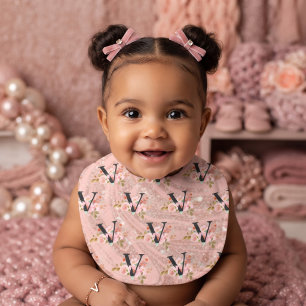 Letter V Baby Bib