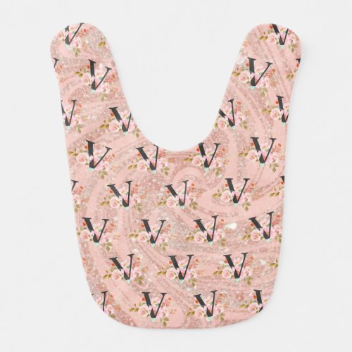 Letter V Baby Bib