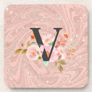 Letter V Beverage Coaster
