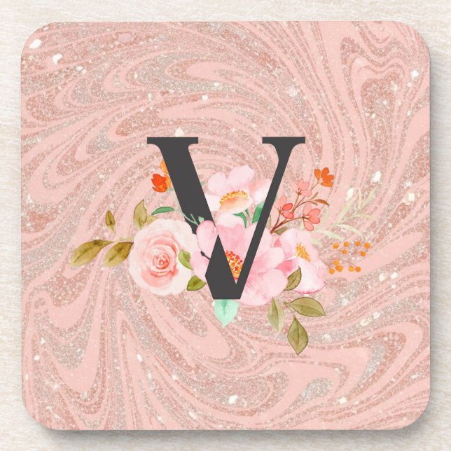 Letter V Beverage Coaster (Front)