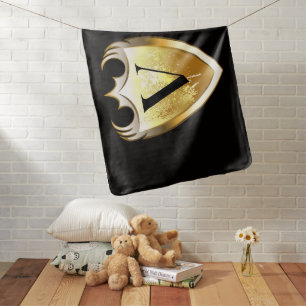 Letter V Capital Alphabet Baby Blanket