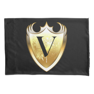 Letter V Capital Alphabet Pillow Case
