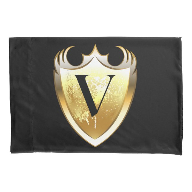Letter V Capital Alphabet Pillow Case (Front)