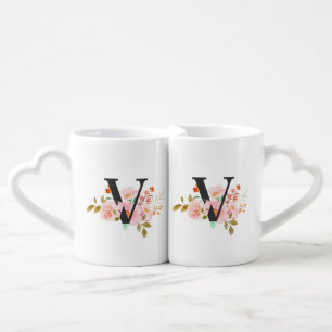 Letter V Coffee Mug Set
