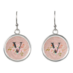 Letter V Earrings