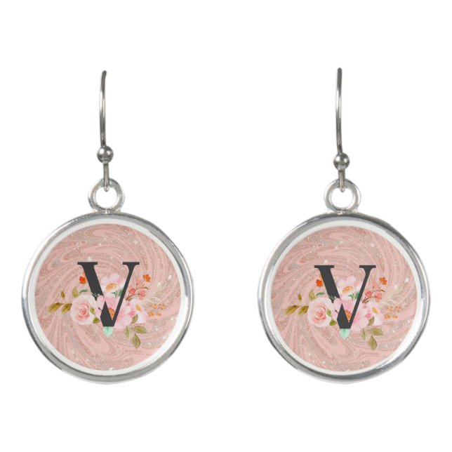 Letter V Earrings (Front)