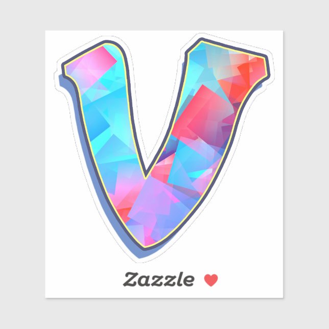 Letter V_ Graffiti Alphabet Letters Sticker (Sheet)