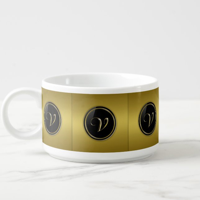 "Letter V" Monogram Bowl (Right)