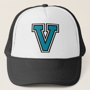Letter "V" Monogram Initial Trucker Hat