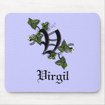 Letter V Monogram  Personalize Mouse Pad by Lynnes_creations at Zazzle