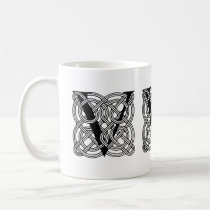 Letter V Monogram Vintage Celtic Knot Print