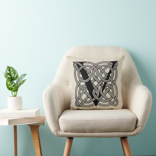 Letter V Monogram Vintage Celtic Knot Print