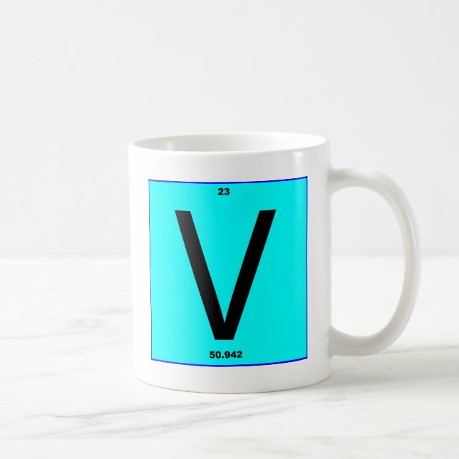 Letter V periodic table Coffee Mug (Right)