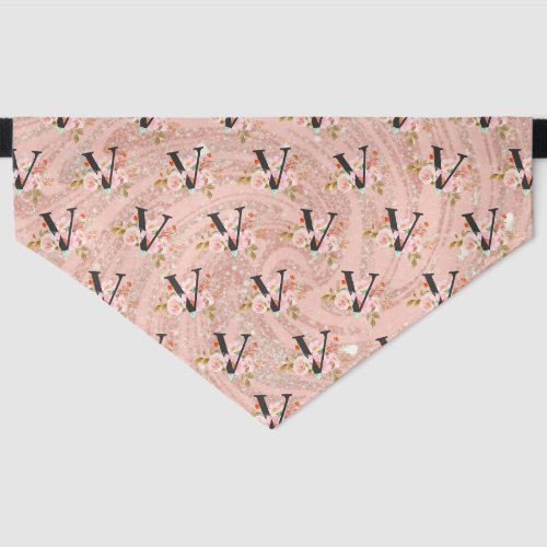 Letter V Pet Bandana Collar
