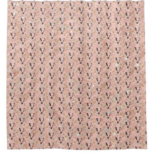Letter V Shower Curtain