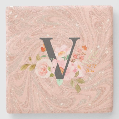 Letter V Stone Coaster