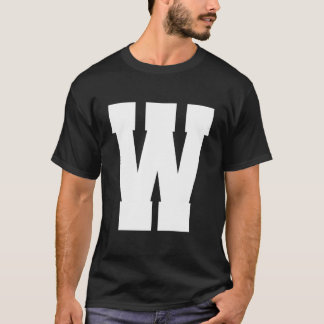 Letter W Capital Alphabet T-Shirt