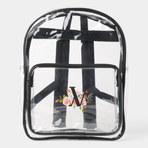 Letter W Clear Backpack