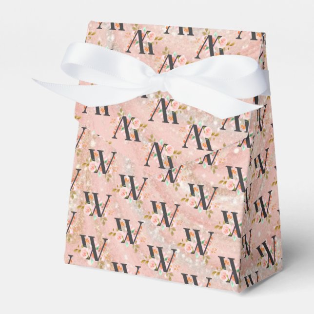 Letter W Favor Boxes (Front Side)