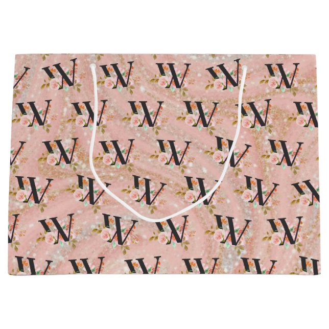 Letter W Large Gift Bag (Front)