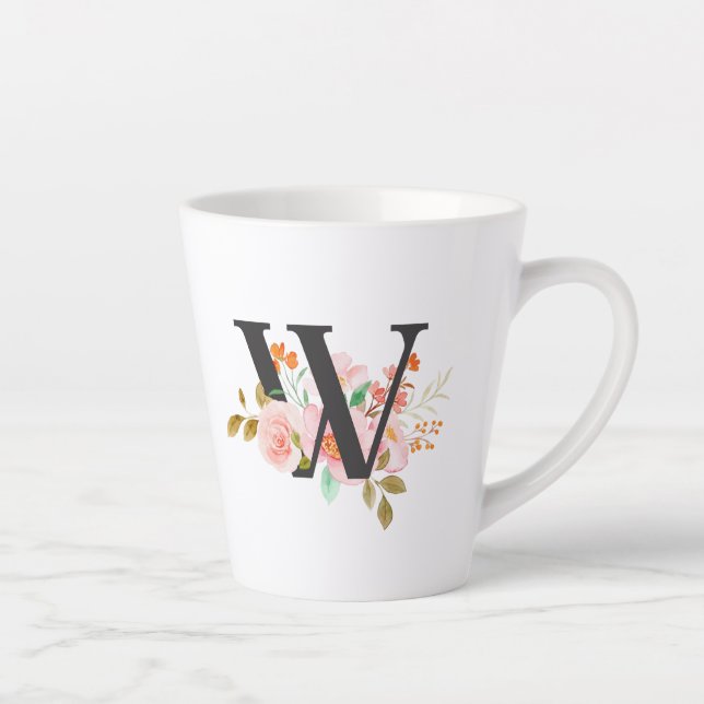 Letter W Latte Mug (Right)