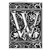 Letter W Medieval Monogram Art Nouveau (Front)