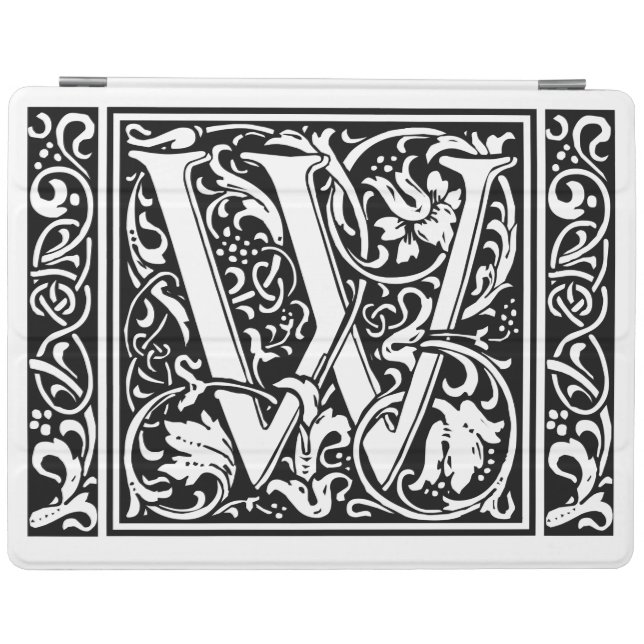 Letter W Medieval Monogram Art Nouveau iPad Smart Cover (Horizontal)