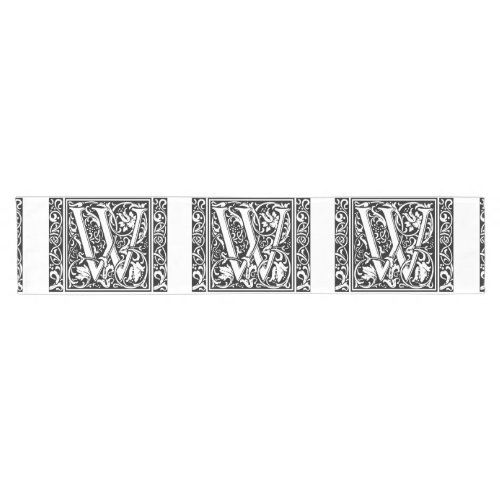 Letter W Medieval Monogram Art Nouveau