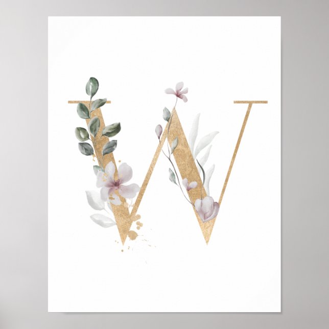 Letter W Monogram Poster (Front)