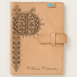 Letter W Monogram Vintage Initial Journal