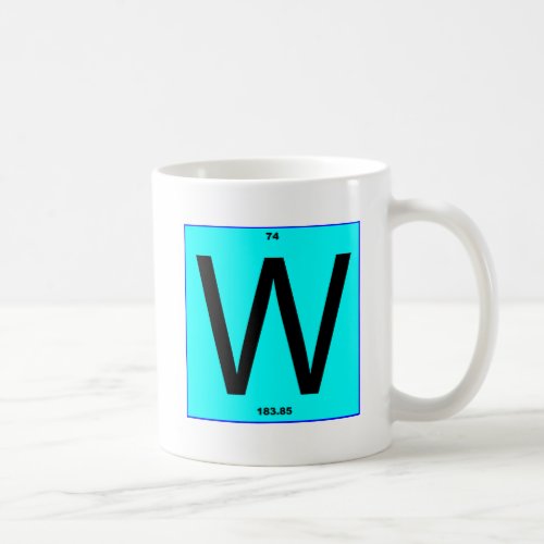 Letter W periodic table Coffee Mug