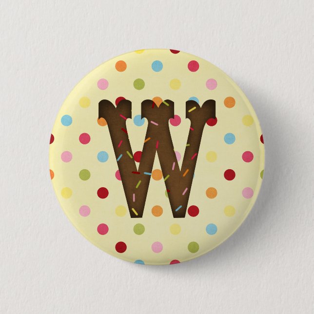 Letter W Pinback Button (Front)