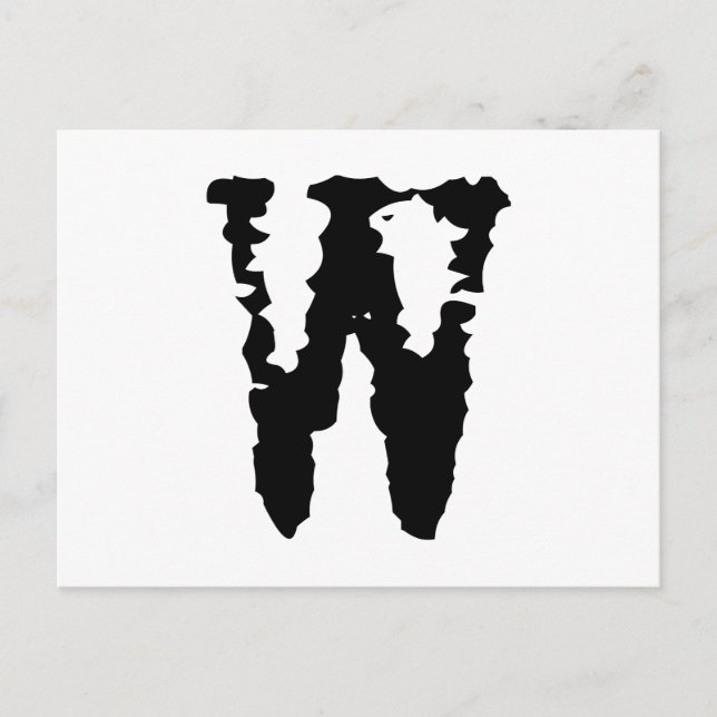 Letter W Postcard (Front)