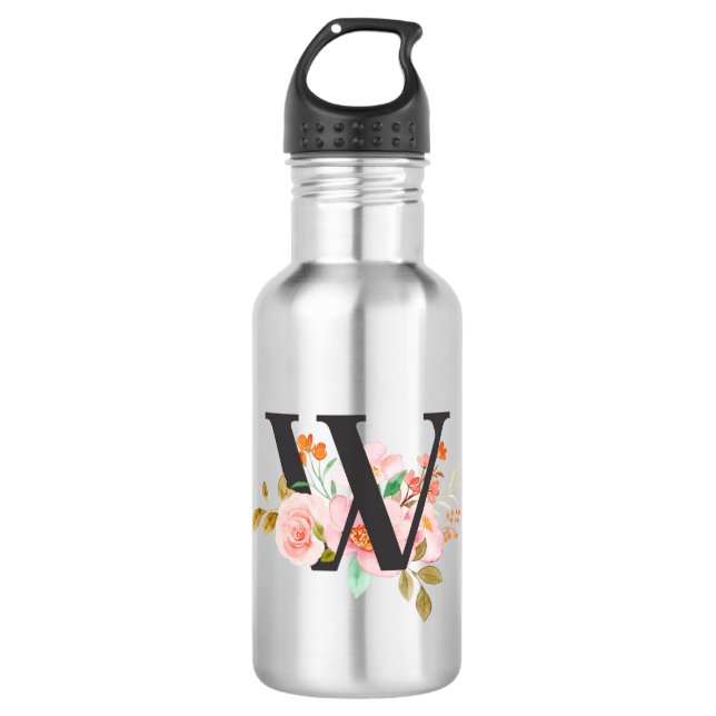 Letter W Stainless Steel Water Bottle (Front)
