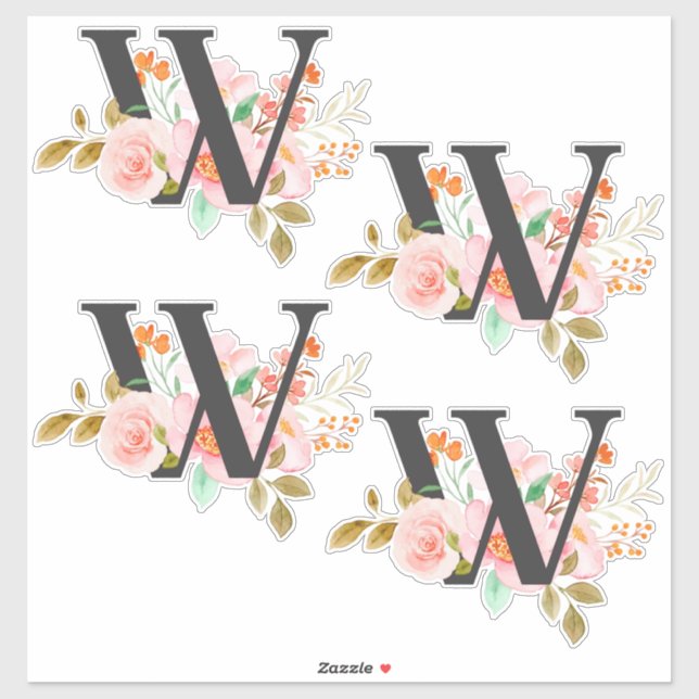 Letter W Sticker (Sheet)