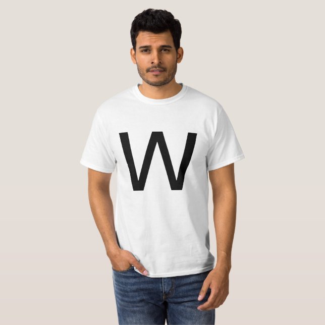Letter W  T-Shirt (Front Full)
