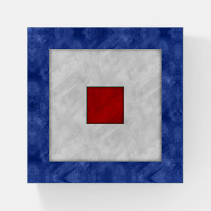 Letter W Whiskey Nautical Marine Signal Flag Paperweight