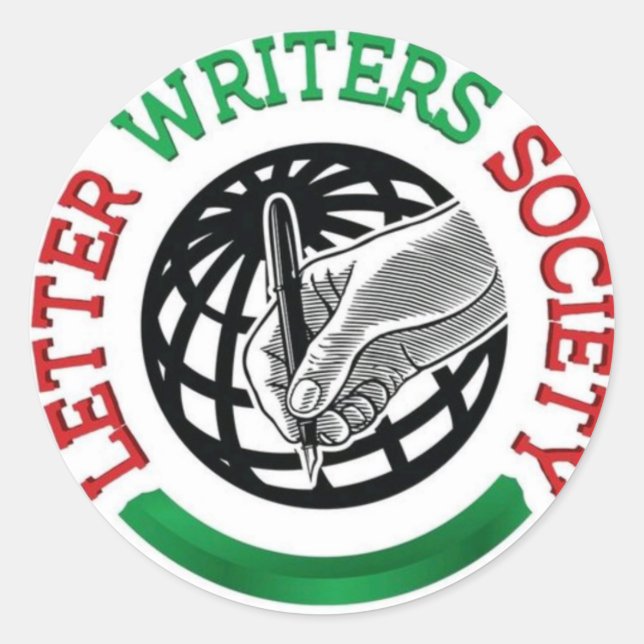 Letter Writers Society Circular Seal Stickers (Front)