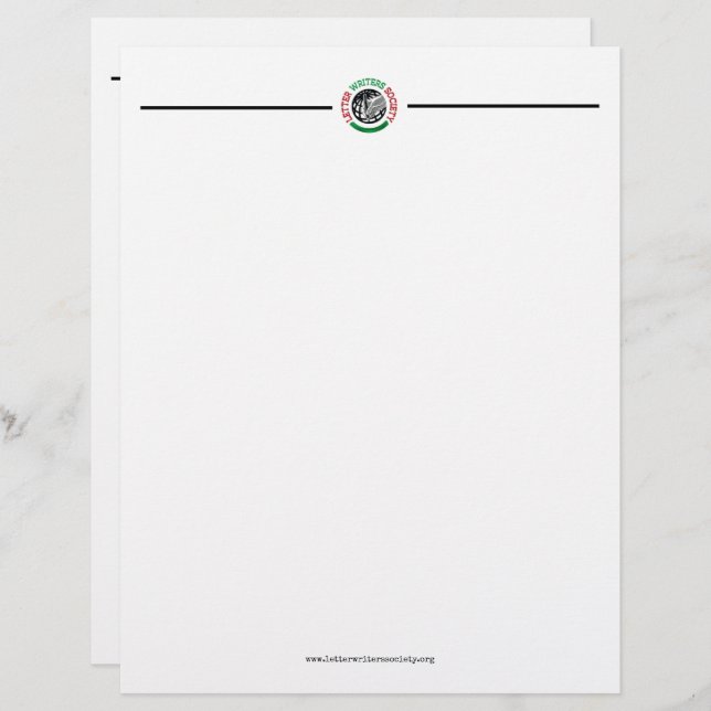 Letter Writers Society Letterhead (Front/Back)