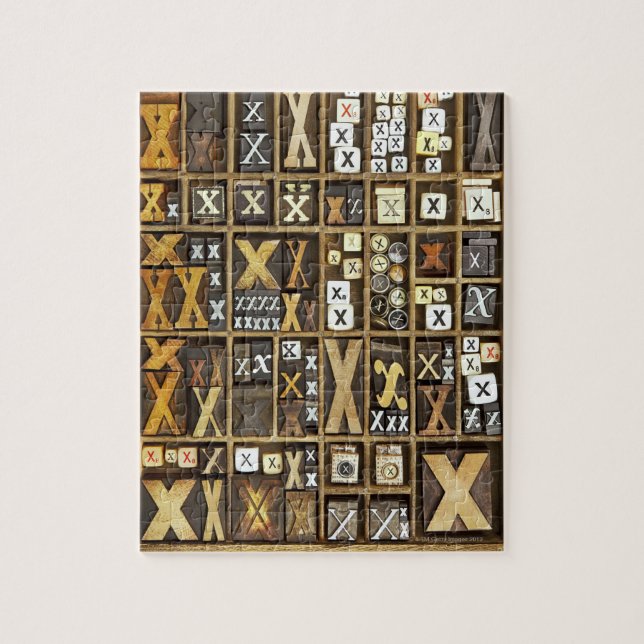 Letter X Jigsaw Puzzle (Vertical)
