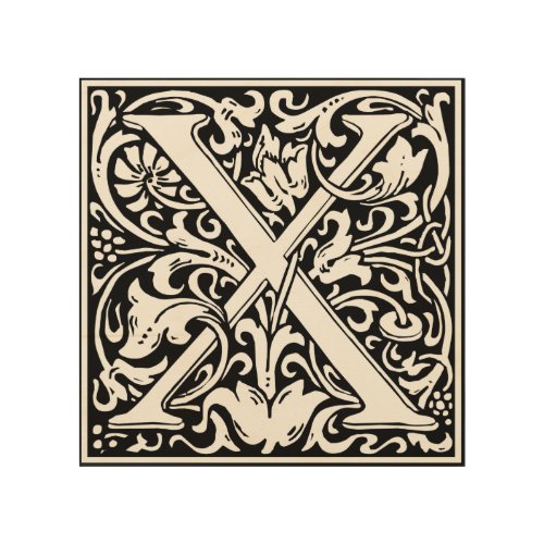 Letter X Medieval Monogram Art Nouveau