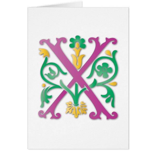 Letter X Monogram Cards (Front)