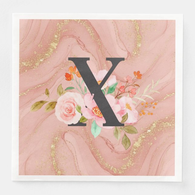 Letter X Paper Dinner Napkins (Front)