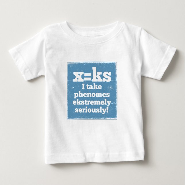 letter x phenome ks sound phonics baby T-Shirt (Front)