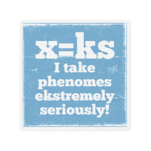 letter x phenome ks sound phonics metal print