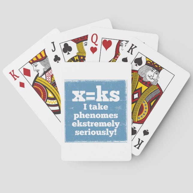 letter x phenome ks sound phonics poker cards (Back)